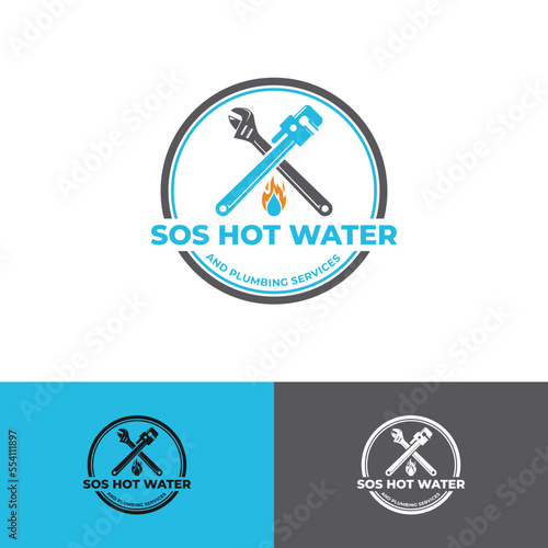 Hot Water Plumber Logo Design 2