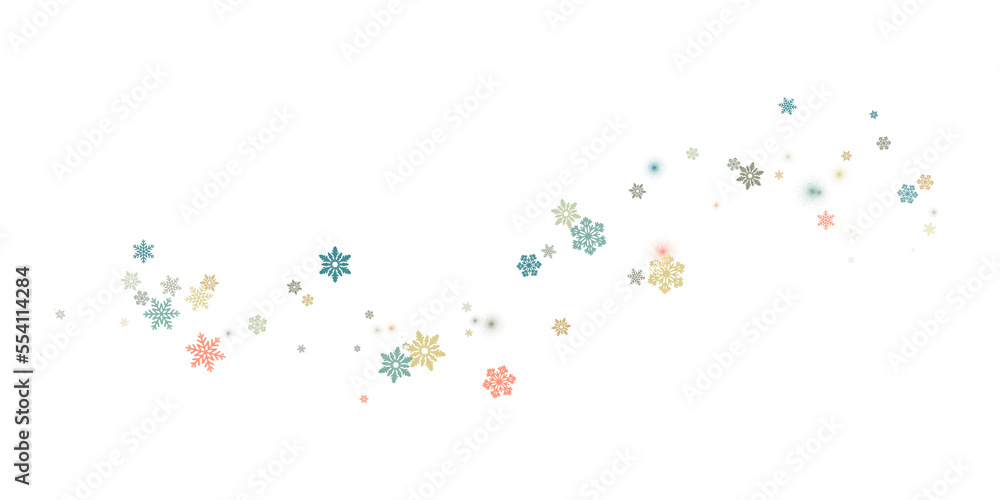Multicolored snowflakes on a transparent background. Snow blizzard, winter background. PNG Multicolored snowflakes on a transparent background. Snow blizzard, winter background. PNG
