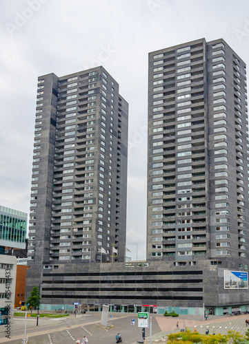 Rotterdam, Netherlands - street view of Rotterdam city center 