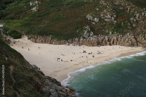 Holidays at National Trust Porthcurno at Atlantic ocean in Cornwall, England Great Britain