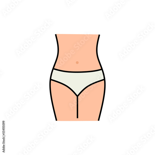 Diet icon. Slimming Waist. Woman Loss Weight Icon. Female Body Slimming. Isolated Vector Illustration.