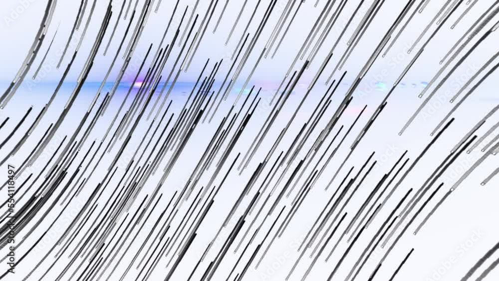 Animation of lines over light trails on white background Animation of lines over light trails on white background