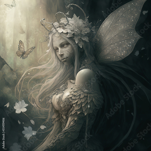Lovely fairy in the fantasy forest