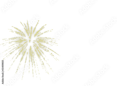 Isolated 
yellow gold fireworks overlay
