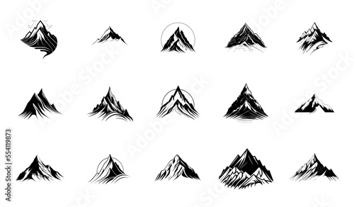 Stunning Mountain Peaks Vector Set Collection