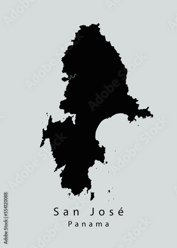 San Jose Panama Island Map