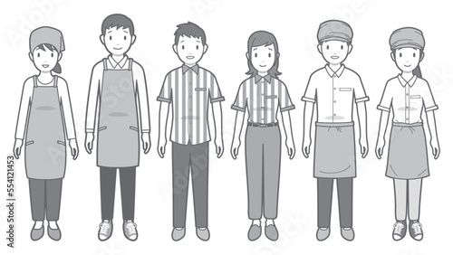 ショップ店員のベクターイラスト