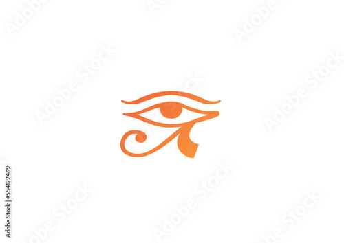 Egyptian eye of hours flat vector illustration