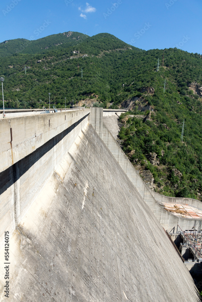 Landscape of Vacha (Antonivanovtsi) Reservoir, Bulgaria