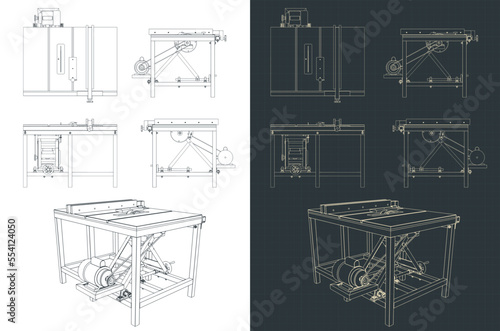 Professional table saw drawings