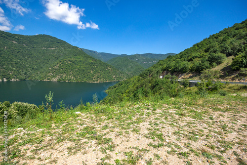 Landscape of Vacha (Antonivanovtsi) Reservoir, Bulgaria photo