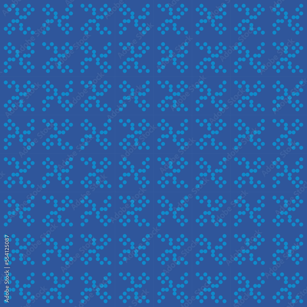 blue background with dots snowflakes