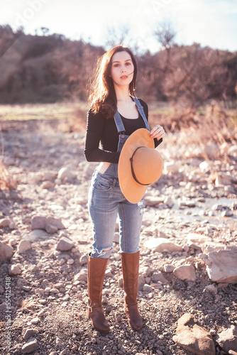 Country girl looking vulnerable
