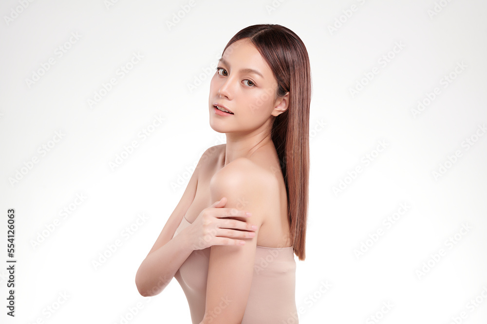 Beautiful young asian woman with clean fresh skin on white background, Face care, Facial treatment, Cosmetology, beauty and spa, Asian women portrait. Beautiful young asian woman with clean fresh skin on white background, Face care, Facial treatment, Cosmetology, beauty and spa, Asian women portrait.