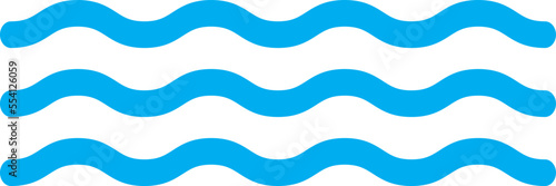 Water wave icon isolated on white background. Modern flat water wave icon for web site, ocean design template and logo. Creative abstract concept, vector illustration