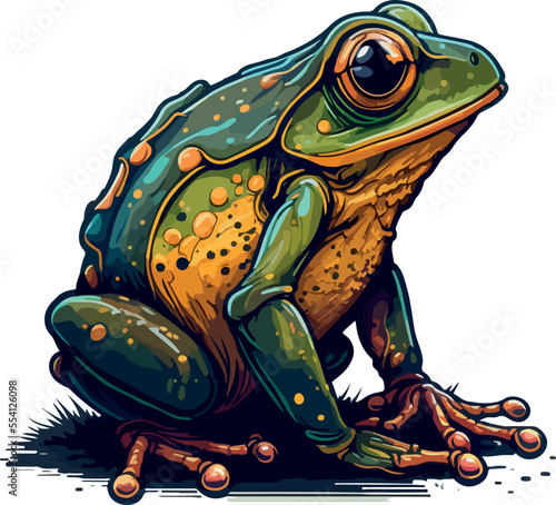 frog on a white background