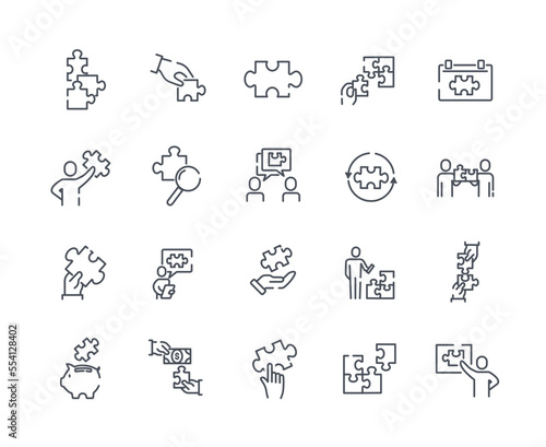Puzzle icons set