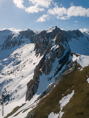 The top of the Karlmauer near Hochschwab, viewed from a drone, Austria photo