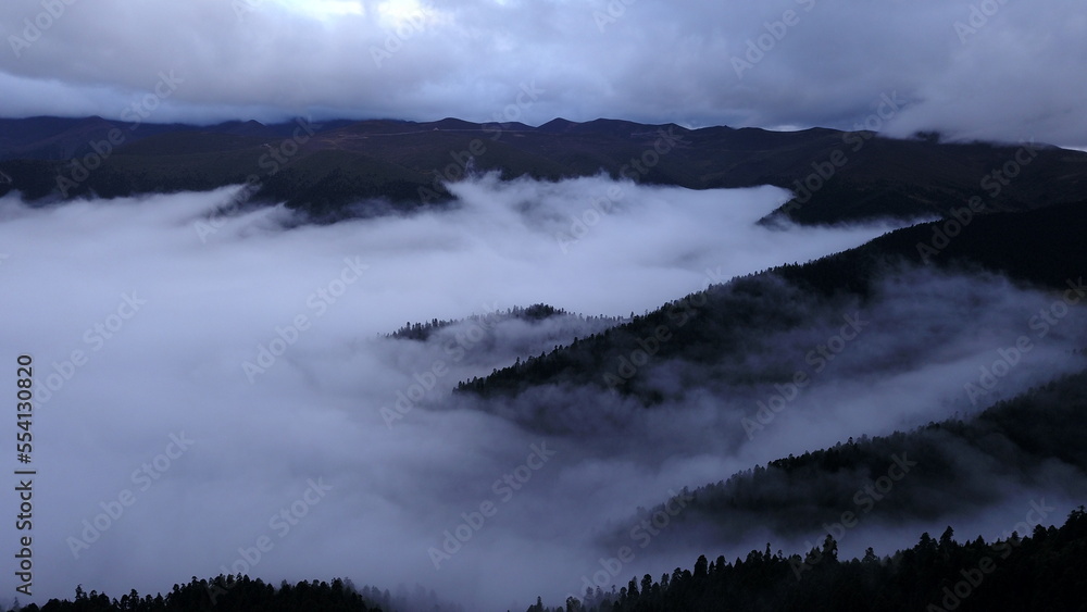 Obraz premium fog in the mountains