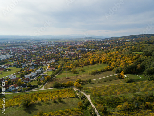 Autumn Drone View of Eisenstadt in Burgenland, Austria © Michael