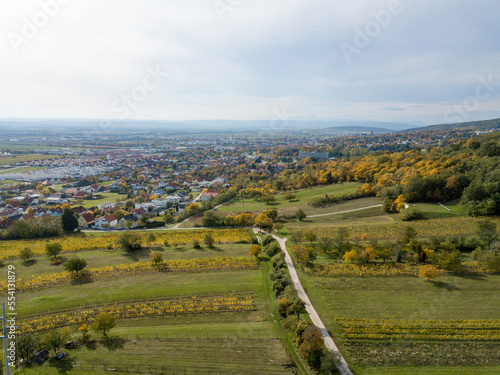 Autumn Drone View of Eisenstadt in Burgenland, Austria
