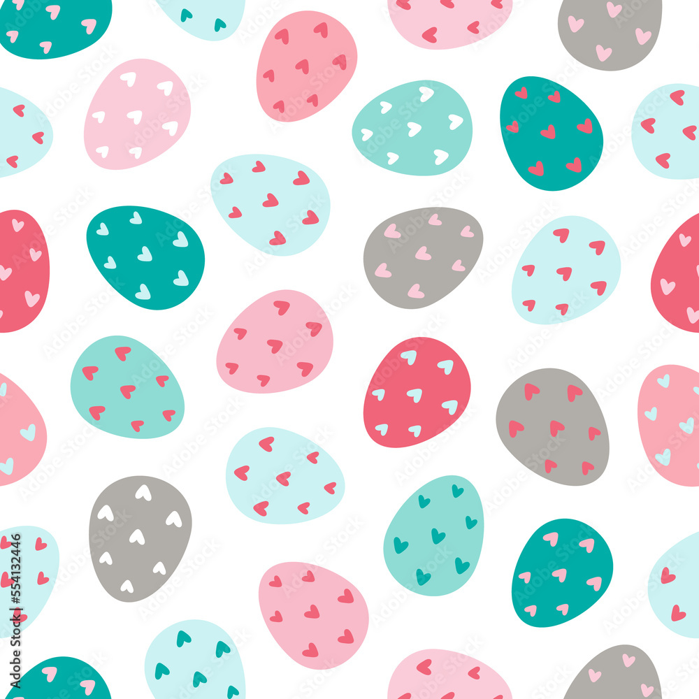 Easter eggs seamless pattern. Design for textiles Easter eggs seamless pattern. Design for textiles