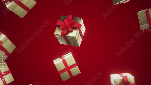 win prize pool gift box loop animation