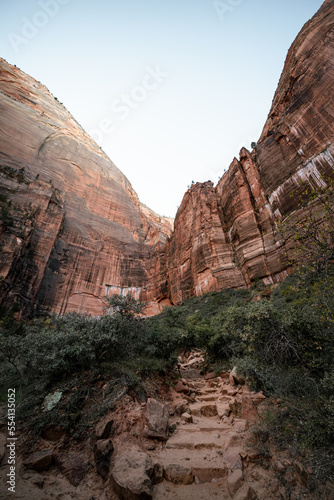 Various colors, textures, scenery and rock formations among the Zion National Park landscapes in the American southwest in the state of Utah.