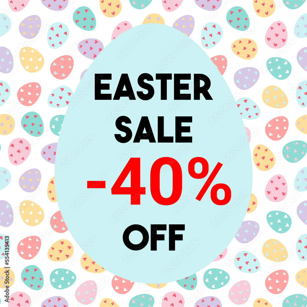 Easter sale banner. Special offer Easter discount Easter sale banner. Special offer Easter discount