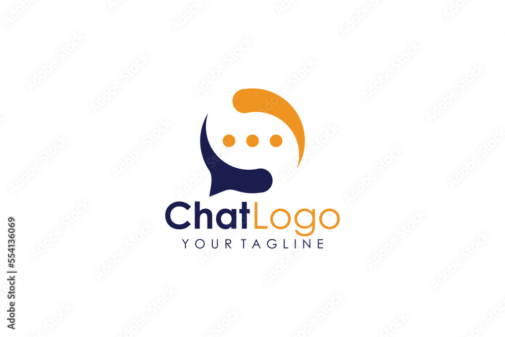 Fototapeta premium Chat logo icon vector isolated concept