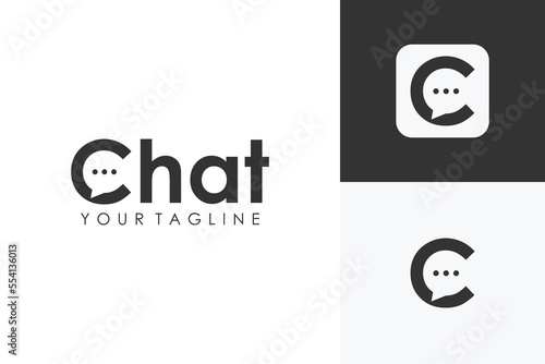 Chat logo icon vector isolated concept