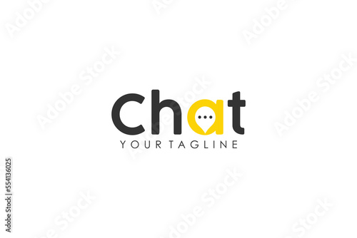 Chat logo icon vector isolated concept
