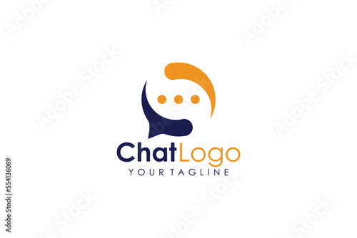 Chat logo icon vector isolated concept
