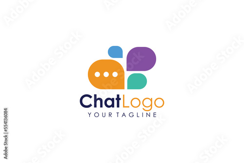 Chat logo icon vector isolated concept