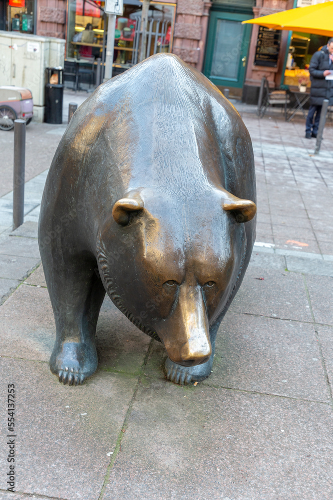 Bull and Bear Statues at the Frankfurt Stock Exchange in Frankfurt,  Germany. Frankfurt Exchange is the 12th largest exchange by market  capitalization Stock Photo | Adobe Stock