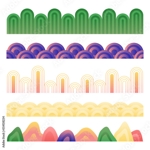 Set of Korean traditional patterns.