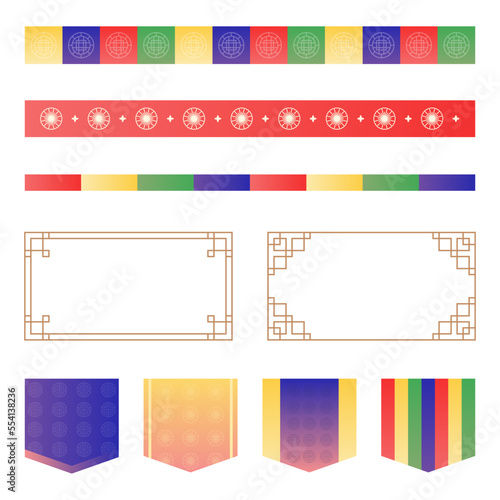 Set of Korean traditional patterns.