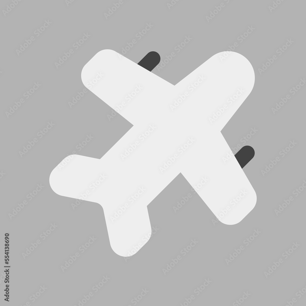 Obraz premium Airplane icon in flat style about travel, use for website mobile app presentation