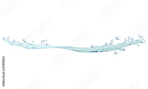 水しぶきのイラスト（白背景・ベクター・切り抜き）