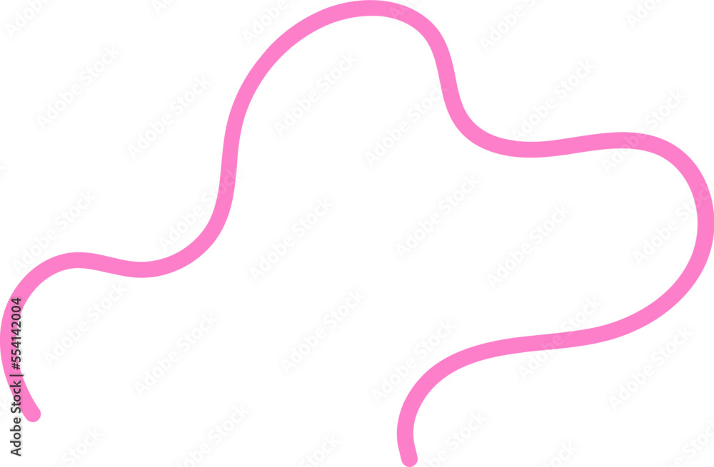 Abstract squiggly line bold shape Abstract squiggly line bold shape