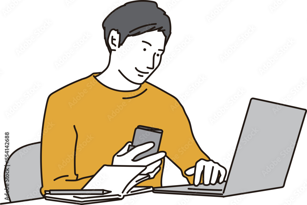 パソコンで仕事をするフリーランスエンジニア パソコンで仕事をするフリーランスエンジニア