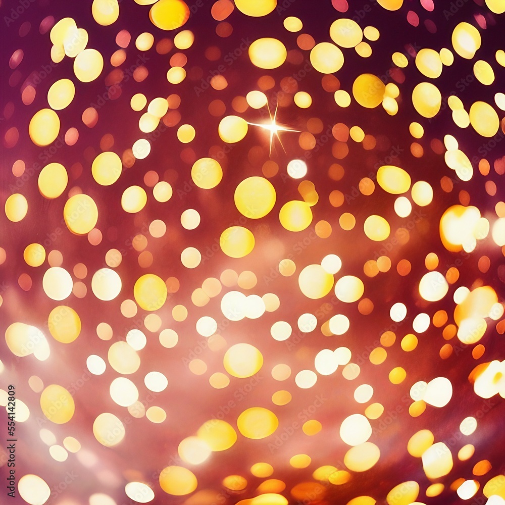 Gold and pink abstract shining and glittering lights and bokeh background. Christmas or New Year holiday luxury backdrop or wallpaper. Generative AI Gold and pink abstract shining and glittering lights and bokeh background. Christmas or New Year holiday luxury backdrop or wallpaper. Generative AI