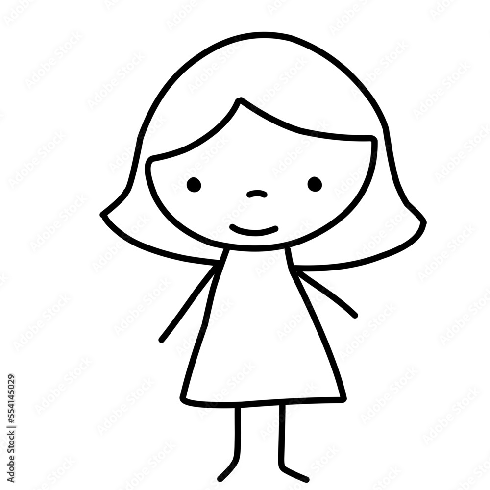 Cute Stick Figure Girl Cute Stick Figure Girl
