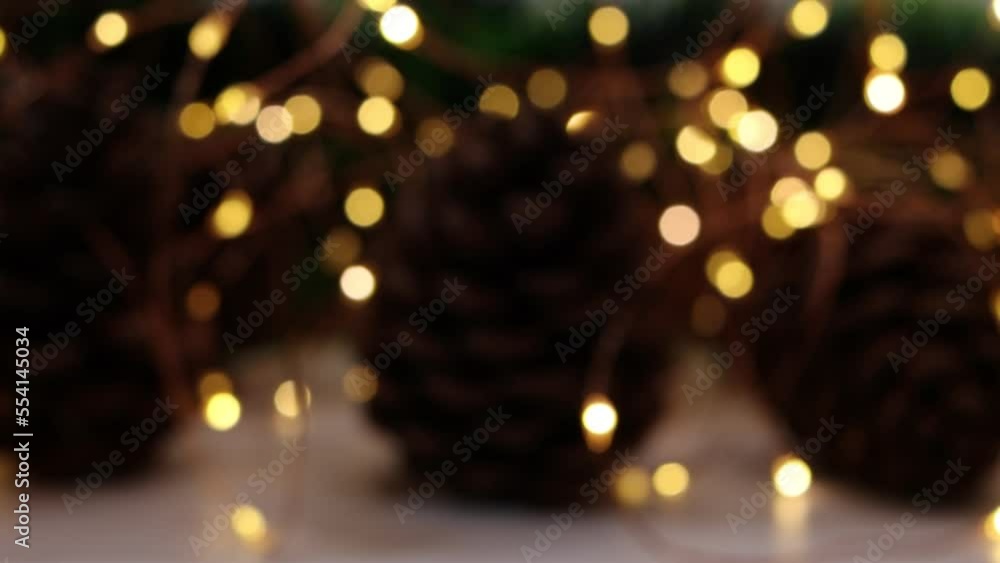 Christmas lights in the night. Christmas bokeh lights on dark background. New year, holiday concept. Christmas lights in the night. Christmas bokeh lights on dark background. New year, holiday concept.