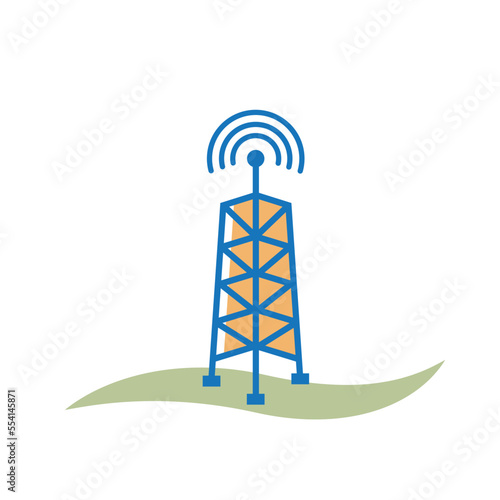 tower signal icon vector concept element design
