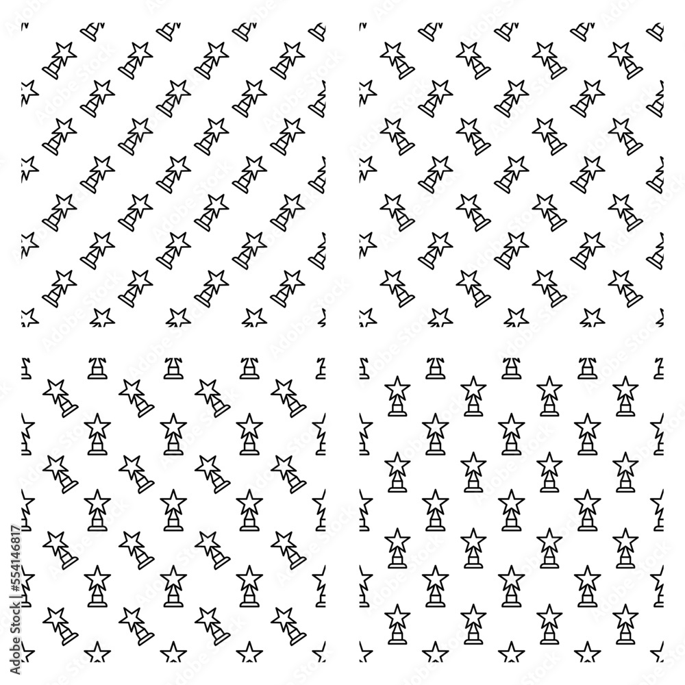 Fototapeta premium collection of trophy pattern for web and background also printable