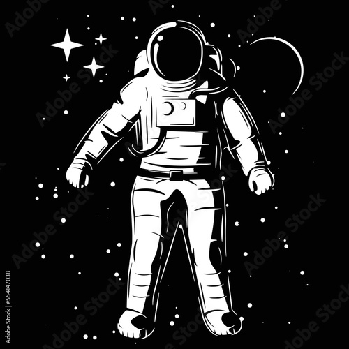Astronaut In Space © Black