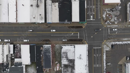 Clio Michigan Aerial High up right to left