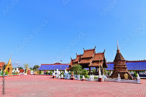 Wat Pipat Mongkol on Sunny Day in Sukhothai Province