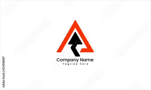 monogram logo design alert warning attention danger